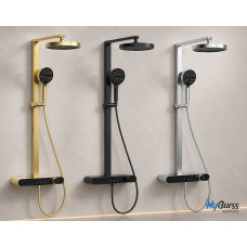 Душевая система с термостатом MyGuess Sanitary 19014-5/6/8 Piano Keys (золото, чёрный, хром)